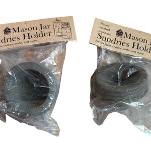 Pair of Mason Jar Sundries Holders